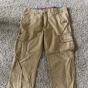 Dark tan union bay cargo khaki pants 34x30